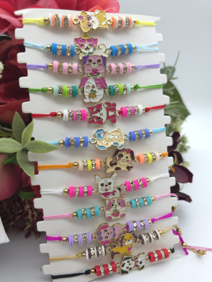 Preview: Hündchen Armbänder bunt